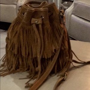PATRICIA NASH draw string suede leather purse!!!